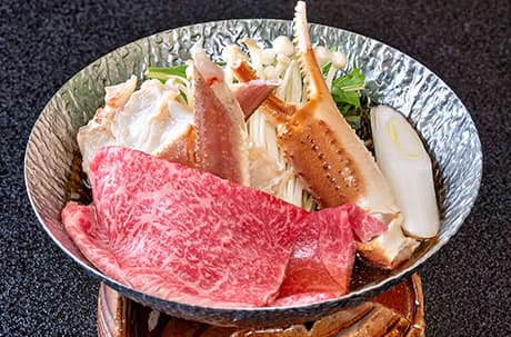 画像：蟹すき小鍋仕立て